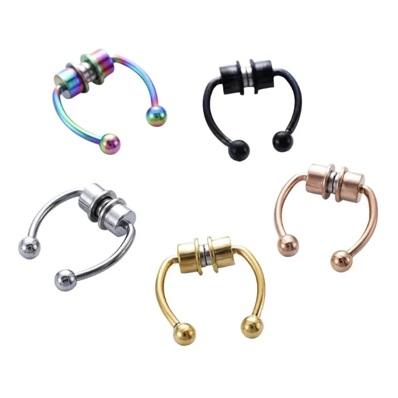 Body Jewelry Hoops - 1/2/3 Stück gefälschte magnetische Nasenringe, künstliche
