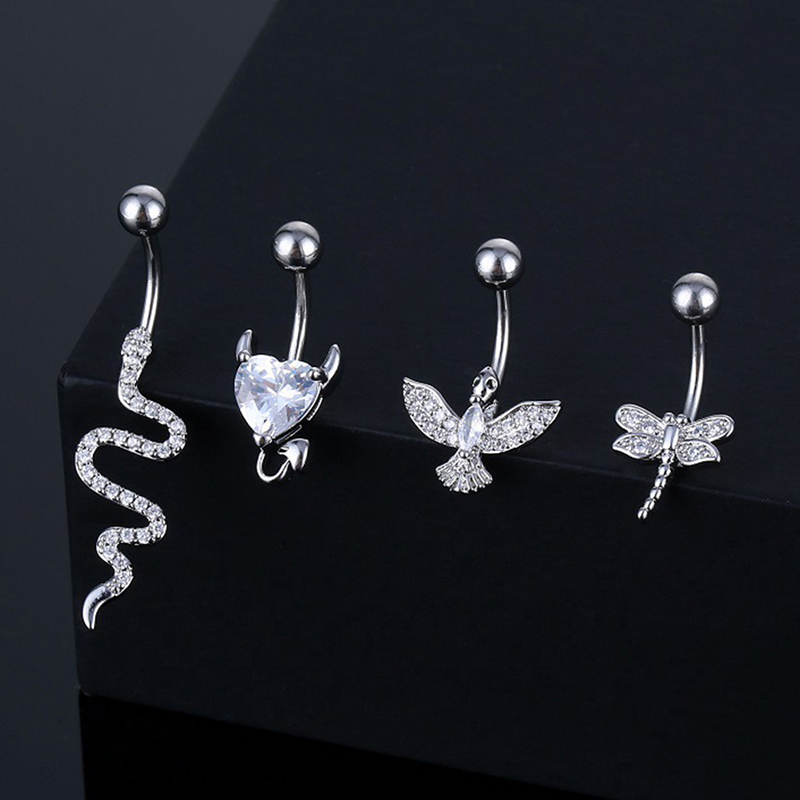 Body Jewelry Hoops - Kristall Bauchnabel Ring Tier Form Bauch