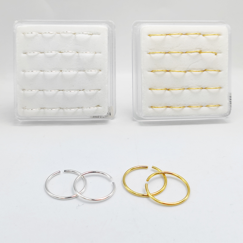 Body Jewelry Lot - 925 Sterling Silber Nasenring Hoop HuggieClassic