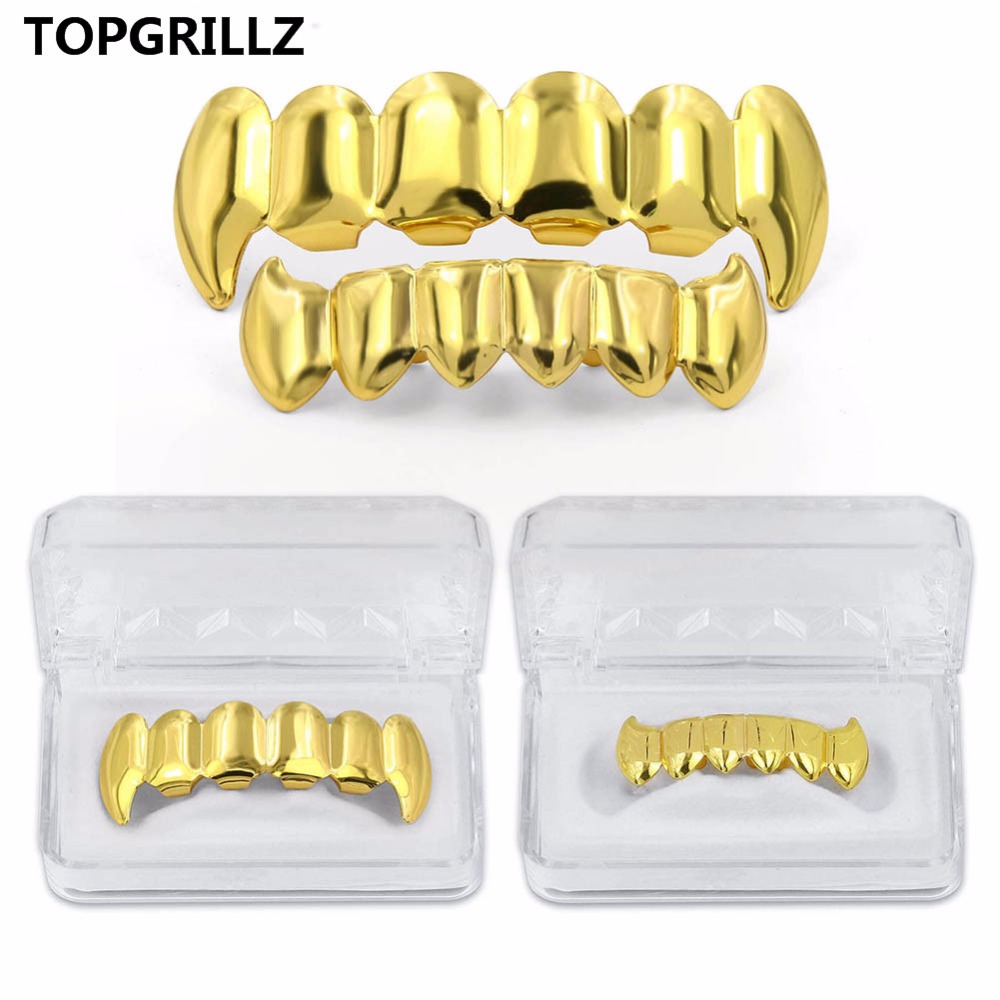Body Jewelry Real Gold - TOPGRILLZ Gold versilbert HIP HOP Zähne