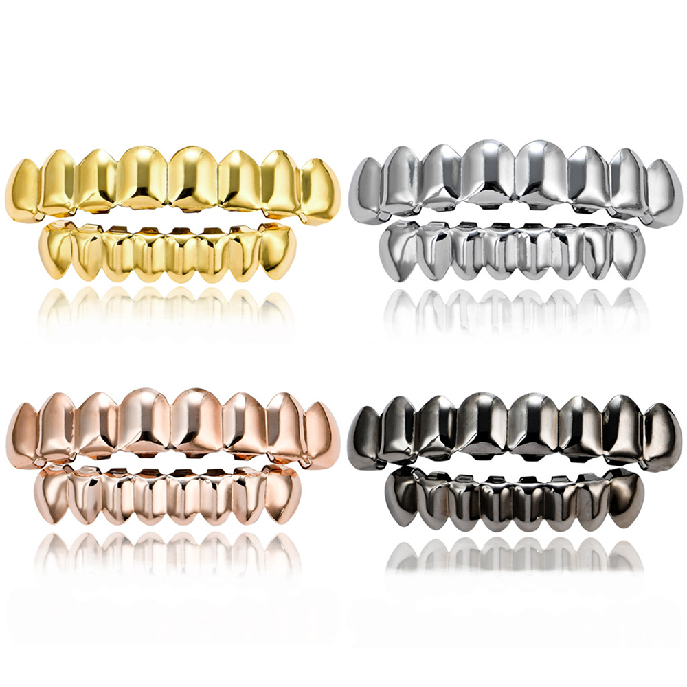 Body Jewelry Real Gold - Hip Hop Gold Zahnspangen obere Zähne