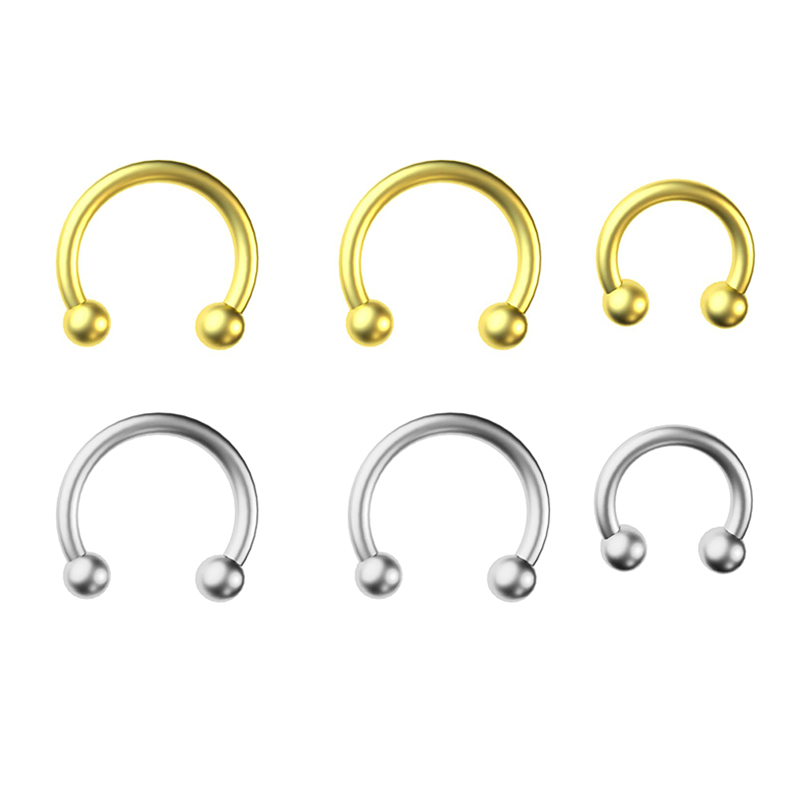 Body Jewelry Lot - 5 Stück/Set Edelstahl 18G Hufeisenförmige Barbell