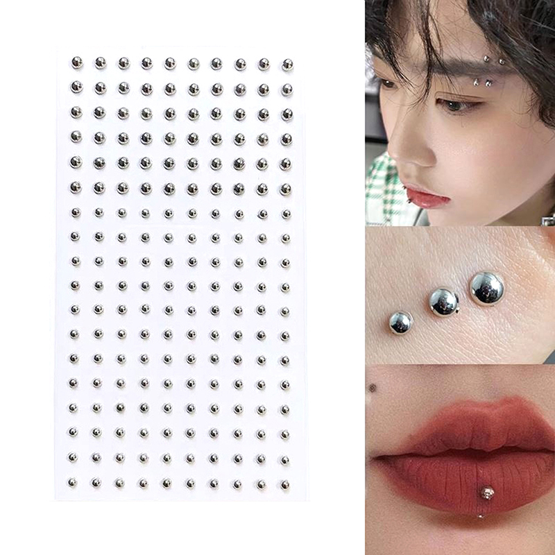 Body Jewelry Stickers - Diamant-Aufkleber, gefälschter Nasenstecker, selbstklebende Strasssteine, nicht