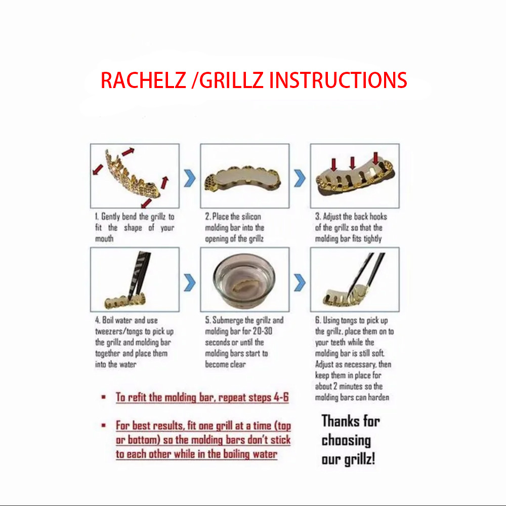 RACHELZ Hip Hop Black Fangs Za – Body Jewelry Gold Plated Bewertung und Preis