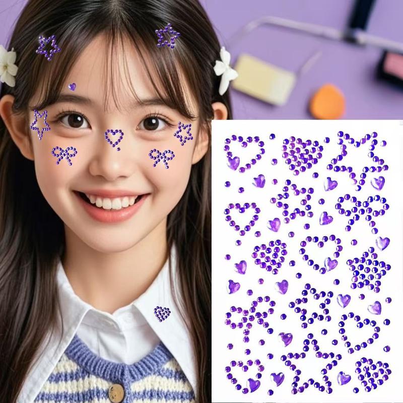 1 Bunte Selbstklebende Gesicht – Body Jewelry Stickers Bewertung und Preis