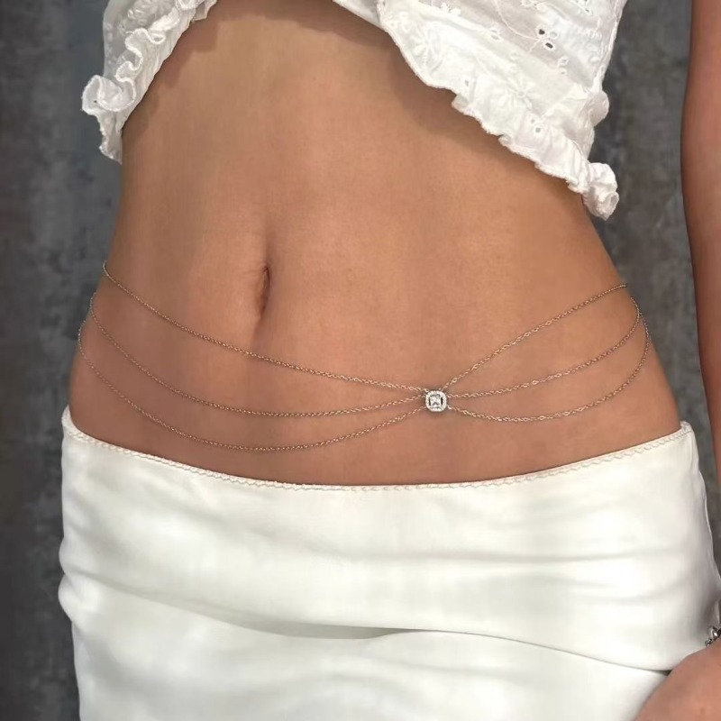 Sommer Heißer Metall-Taillenri – Body Jewelry Dress Bewertung und Preis