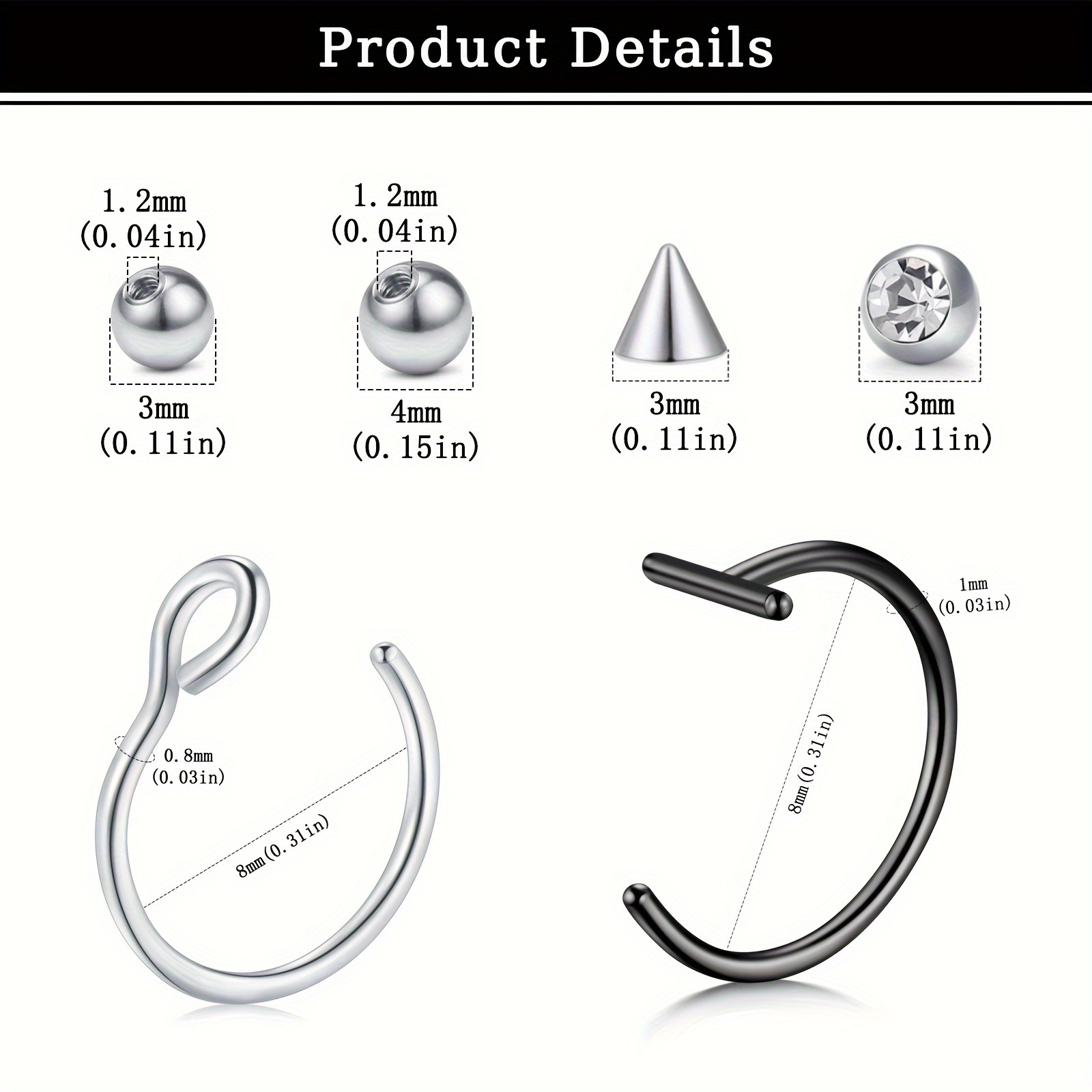 Fake-Piercings, Fake-Lippenrin – Body Jewelry Hoops Bewertung und Preis