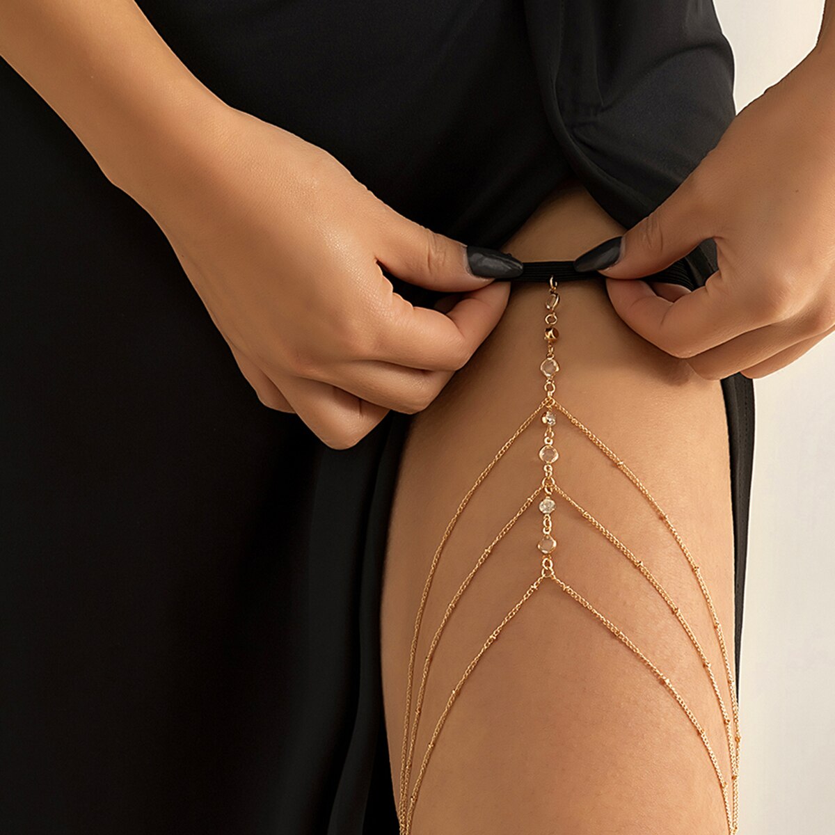 Boho elastisches Band Kristall – Body Jewelry Dress Bewertung und Preis
