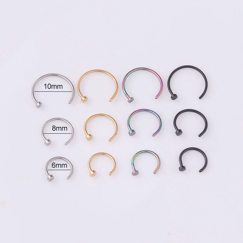 5 Stück/Set 20G Nasenring, 6mm – Body Jewelry Lot Bewertung und Preis
