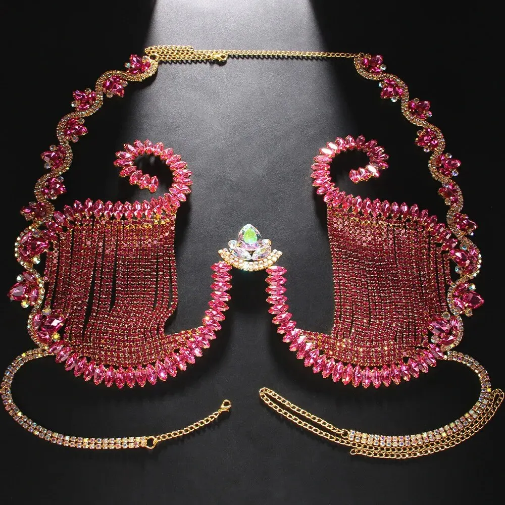 Rave rosa Kristall Brust halte – Body Jewelry Dress Bewertung und Preis