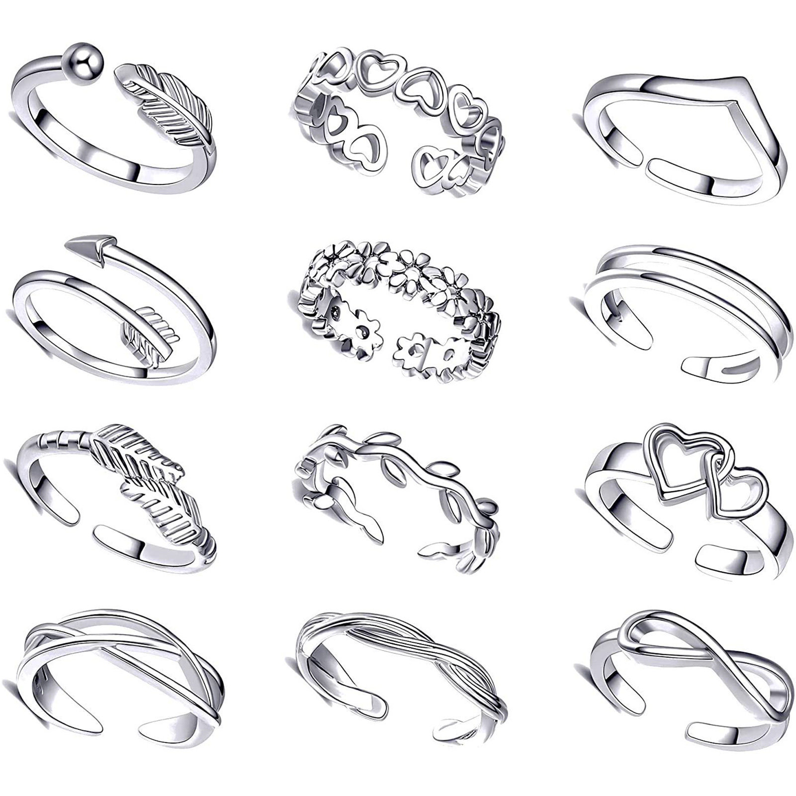 10/12Pcs Zehenringe für Frauen – Body Jewelry Hoops Bewertung und Preis