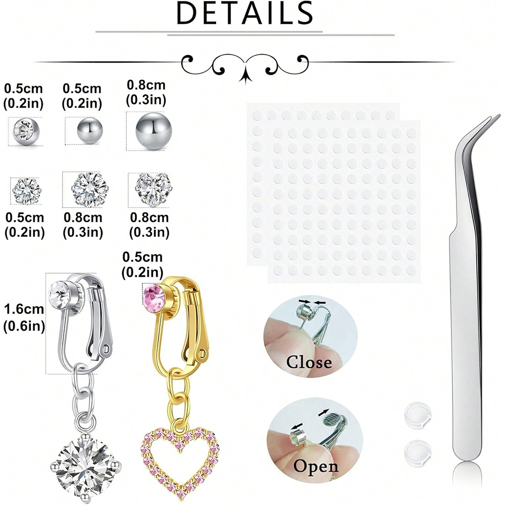 Goldener Fake-Belly-Piercing m – Body Jewelry Hoops Bewertung und Preis