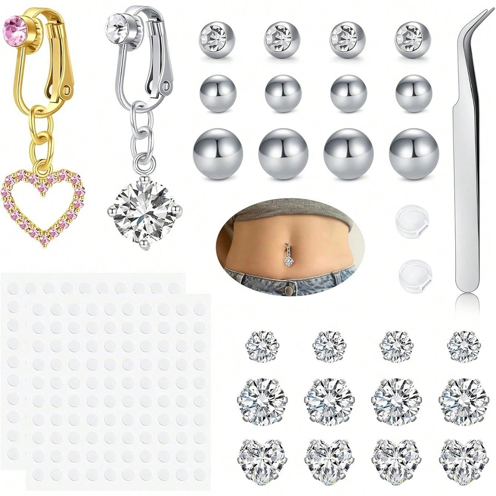 Goldener Fake-Belly-Piercing m – Body Jewelry Hoops Bewertung und Preis