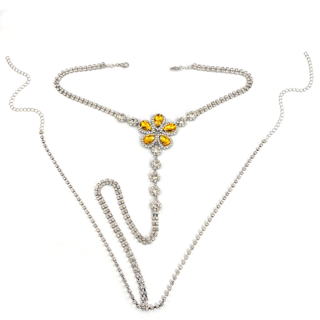 1pc Blume Geformt Sexy Strass  – Body Jewelry Lot Bewertung und Preis
