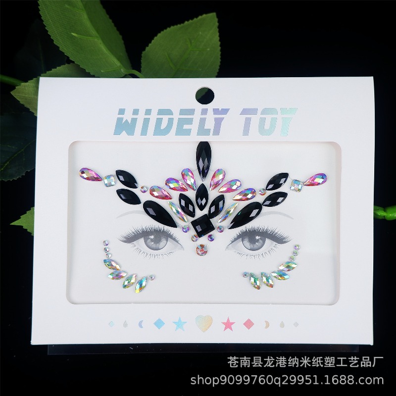 Funkelnde Acryl-Strass-Gesicht – Body Jewelry Stickers Bewertung und Preis